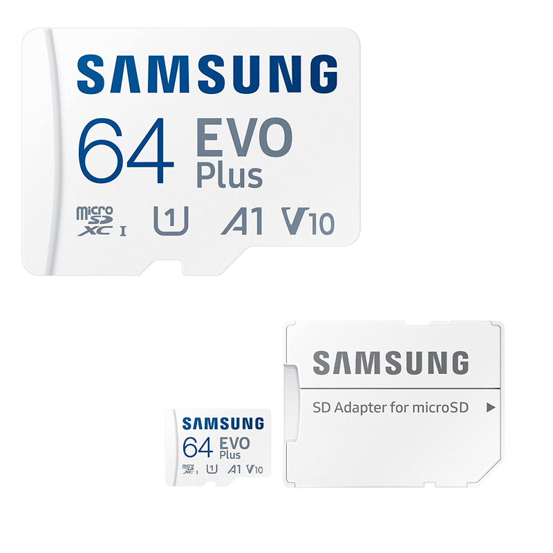 Imagen: Memoria Flash Samsung EVO Plus + Adaptador microSDXC 64GB, UHS-I, U1, Class10