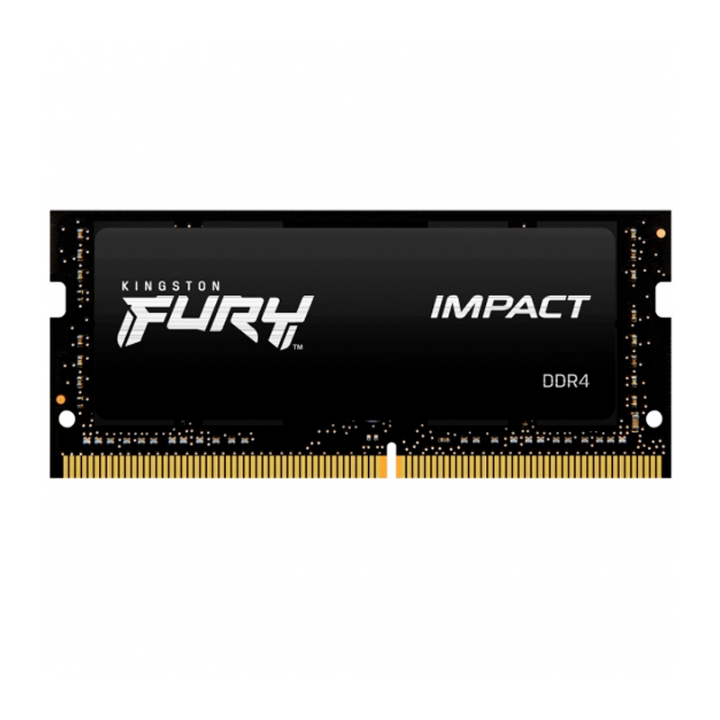 Imagen: Memoria SODIMM Kingston Fury Impact, 8GB, DDR4, 3200 MHz, PC4-25600, CL20, 1.2V.
