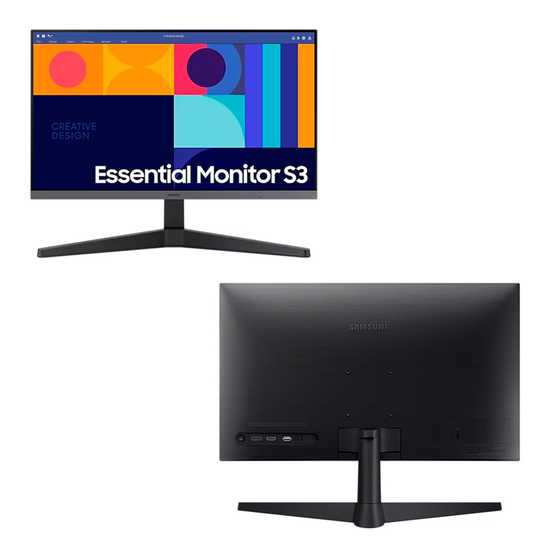 Imagen: Monitor Samsung 24" FHD Essential S3, (1920x1080) Panel IPS, 100Hz, HDMI / DP, Color Negro