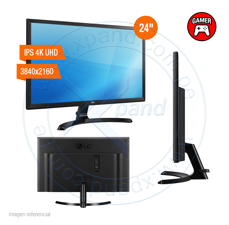 Imagen: Monitor LG 24UD58, 24" IPS 4K UHD, 3840x2160, HDMI /DisplayPort.