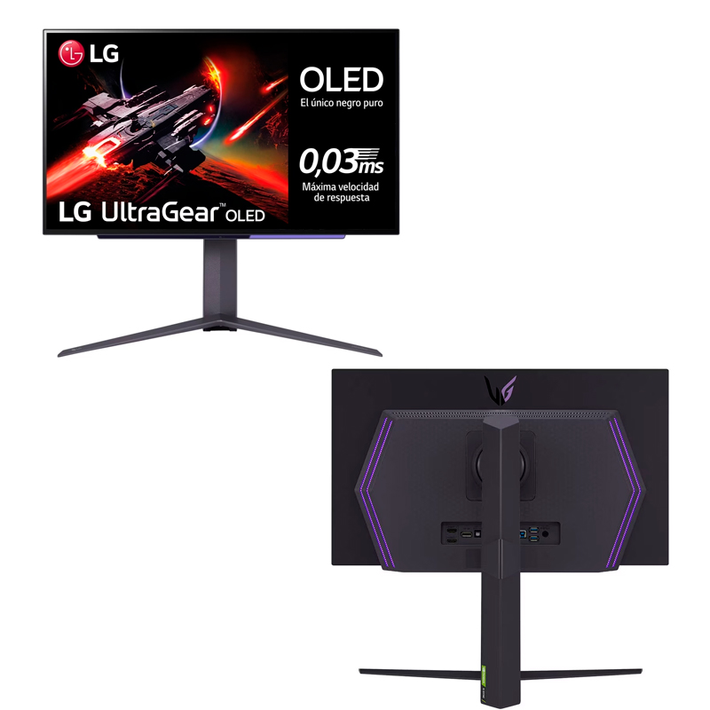 Imagen: Monitor Gaming LG UltraGear 27GR95QE-B 27" QHD (2560x1440), Panel OLED, 240Hz.