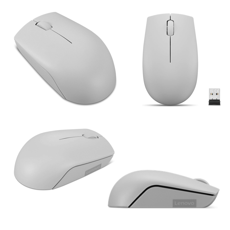 Imagen: Mouse Inalambrico Compacto Lenovo 300, Color Gris Artico.