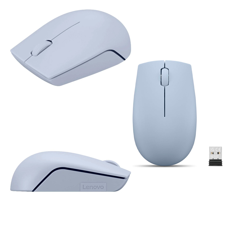 Imagen: Mouse Inalambrico Compacto Lenovo 300, Color Azul Escarcha.