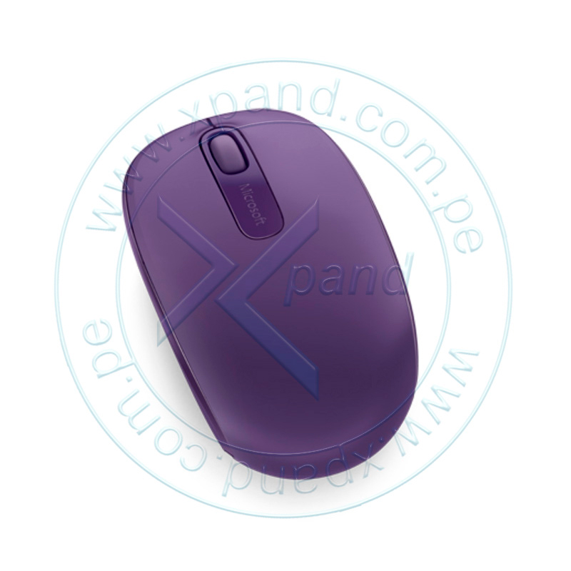 Imagen: Mouse ptico inalmbrico Microsoft Mobile 1850, 1000dpi, Receptor USB, 2.4GHz, Purple.