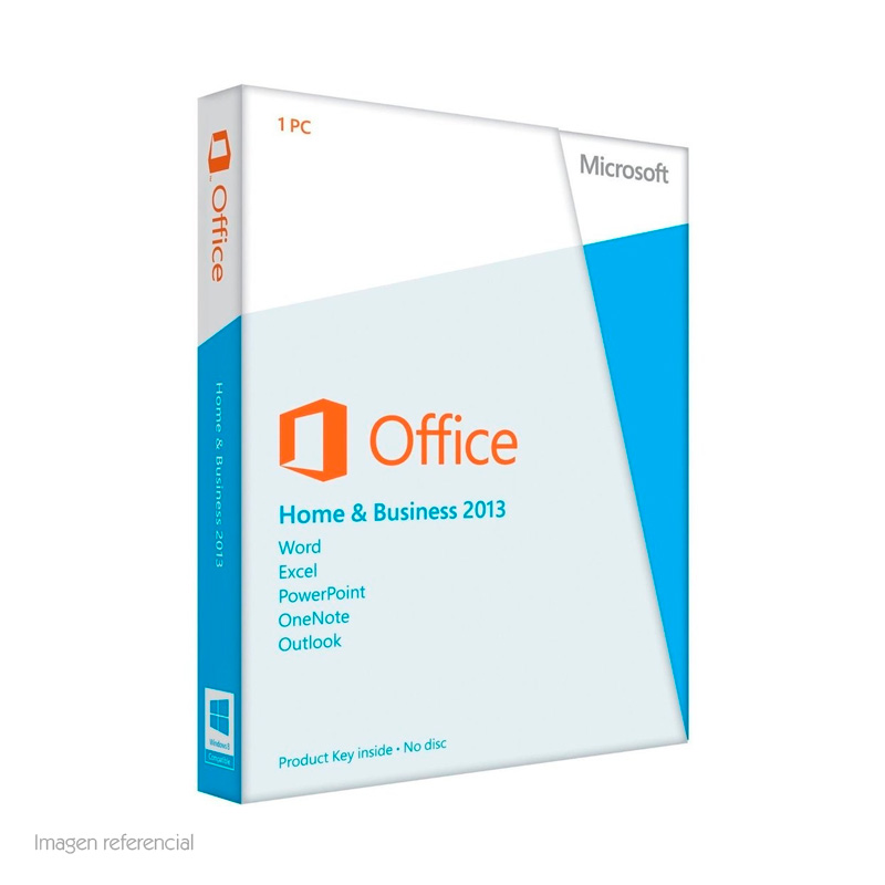 Imagen: Software Microsoft Office Home and Business 2013, español, DVD.