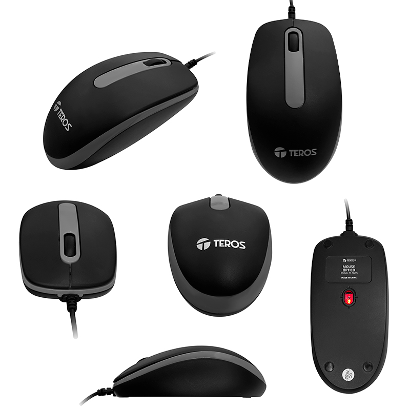 Imagen: Mouse ptico Teros TE-1220S, 1000dpi, , USB, 3 botones,