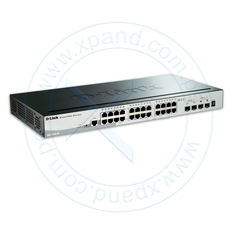 Imagen: Switch administrable D-Link SmartPro DGS-1510, 24 LAN GbE, 2 1G-SFP, 2 10G-SFP+.