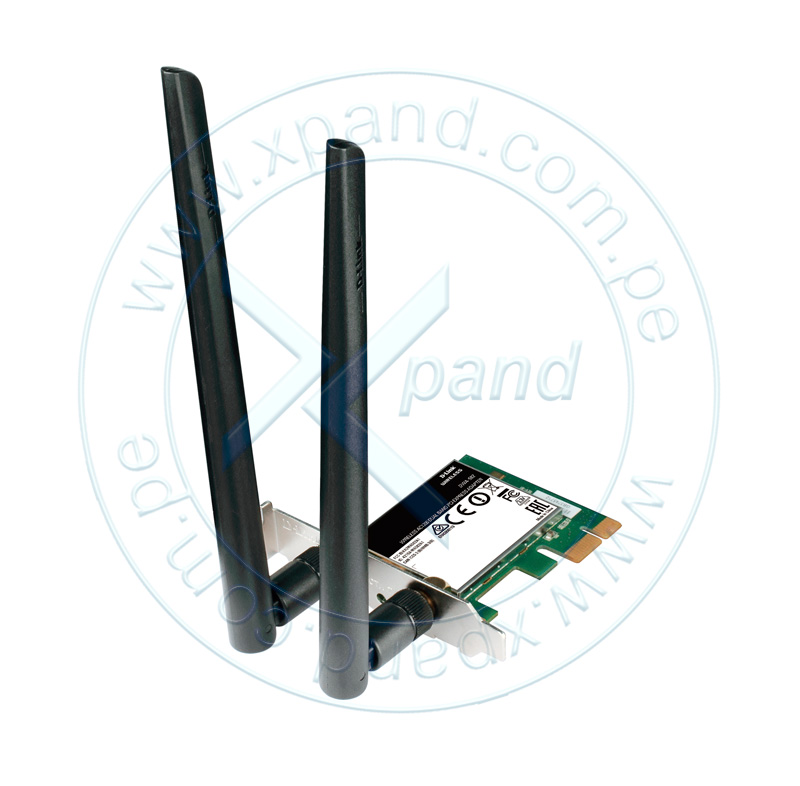 Imagen: Tarjeta Wireless D-Link DWA-582 AC1200 Dual Band, 2.4 / 5 GHz, 802.11 b/g/n/ac, PCI-E x1.
