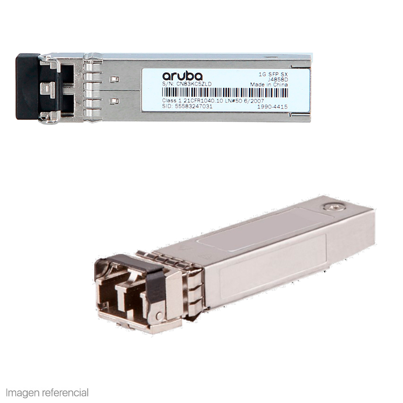 Imagen: Modulo transceptor HP Aruba J4858D, 1000Base-SX, GbE, SFP.