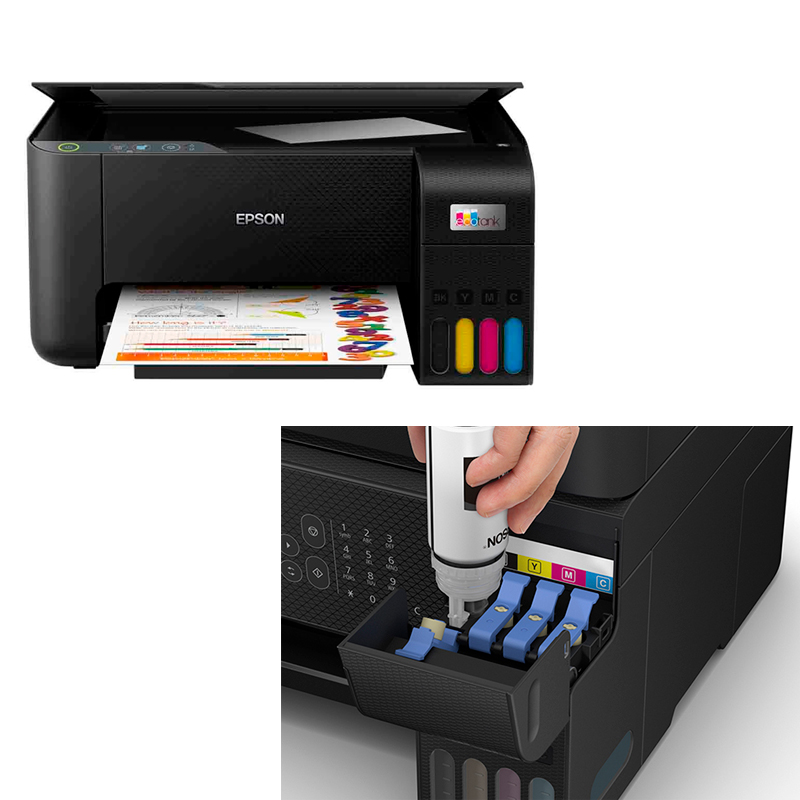 Imagen: Multifuncional de tinta Epson EcoTank L3210, Imprime / Escanea / Copia / USB