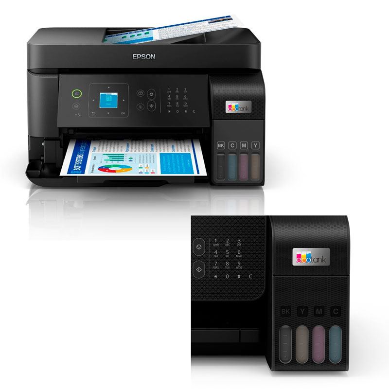 Imagen: Impresora Multifuncional Epson EcoTank L5590, Imprime/Escanea/Copia/Fax/USB/LAN/Wi-Fi