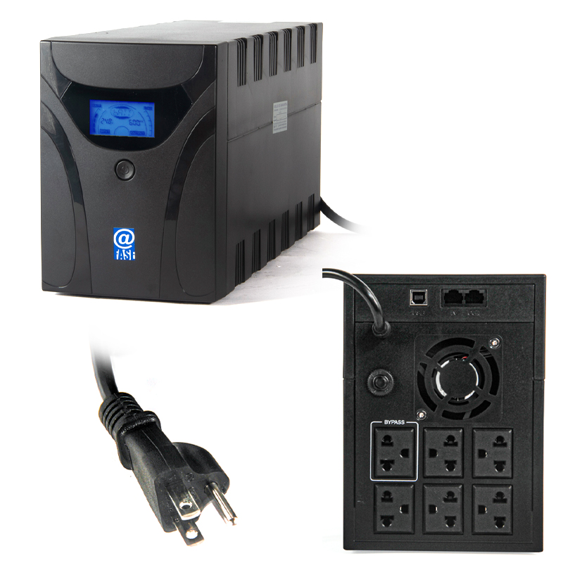 Imagen: UPS Interactivo Elise Fase, AUR-1500-LCD-USB, 1500 VA / 900 W, Puerto inteligente USB-HID.