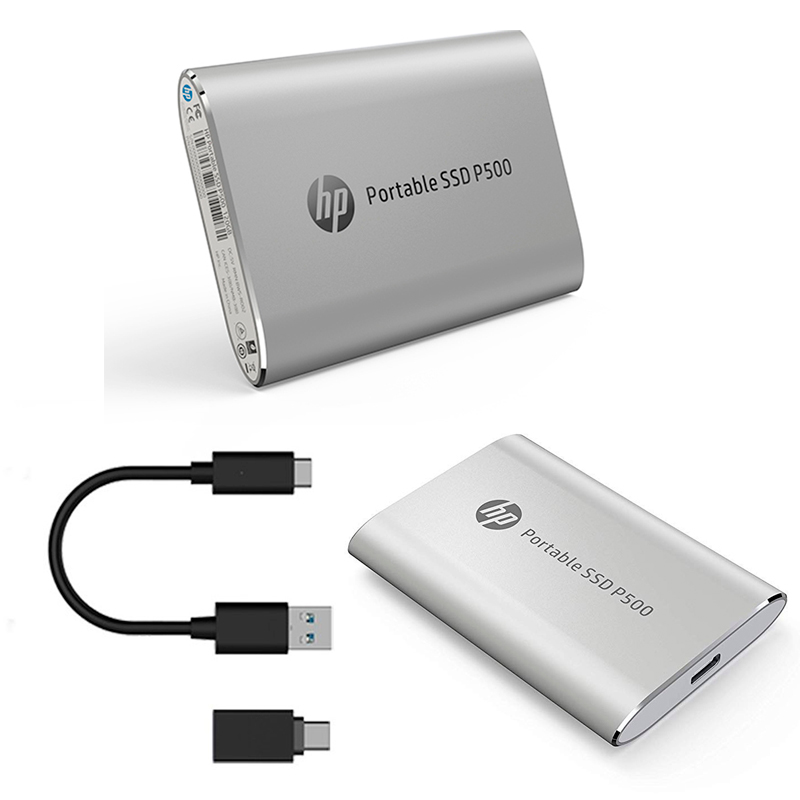 Imagen: Unidad de Estado Solido Externo (SSD) Portatil HP P500, 1TB, USB-C 3.2 Gen 1, Color Plata