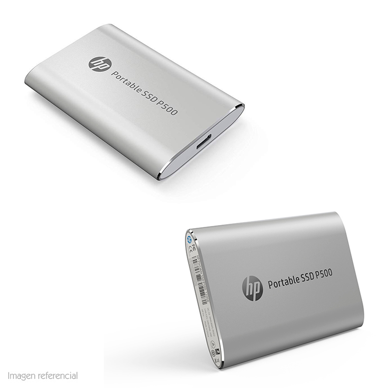 Imagen: Disco duro externo estado slido HP P500, 250GB, USB 3.1 Gen2 Tipo-C, Plata