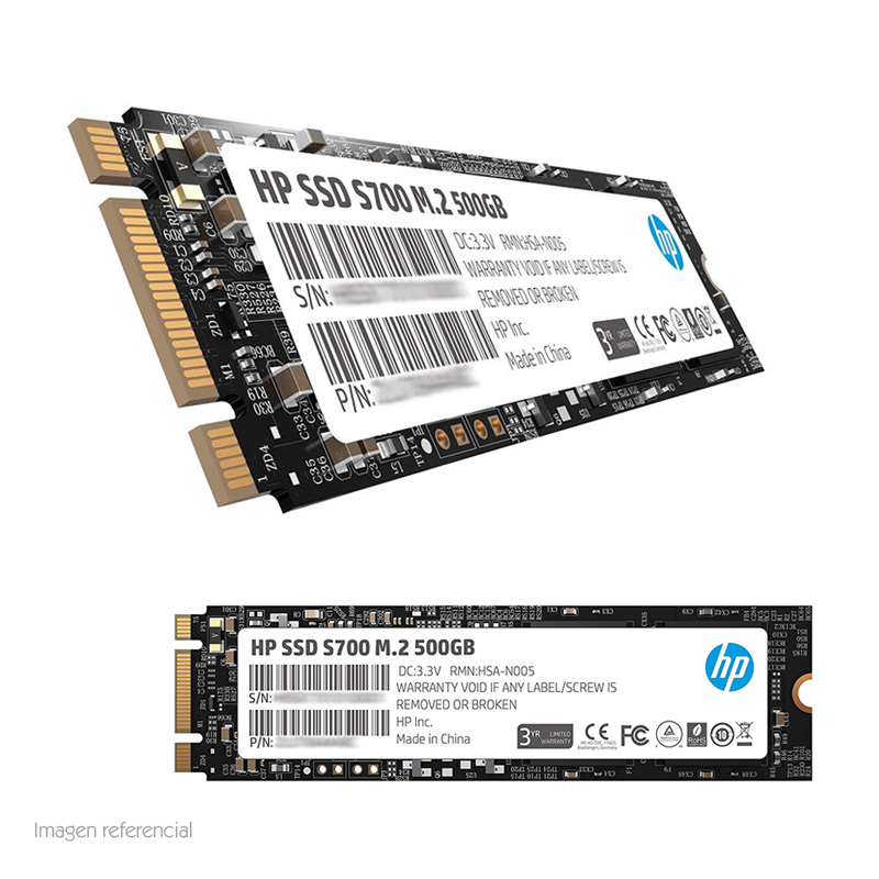 Imagen: Unidad en estado solido HP S700, 500GB, M.2, 2280.