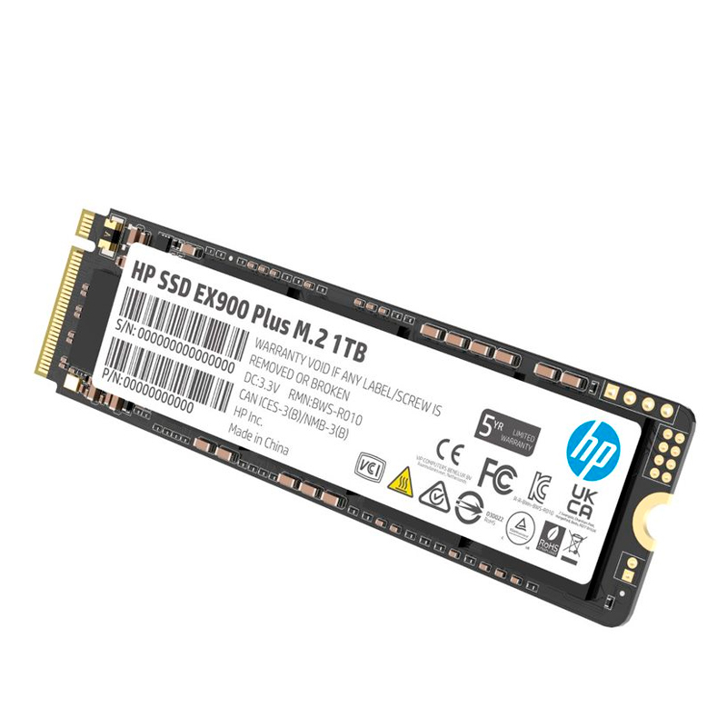 Imagen: Unidad en estado solido HP EX900 PLUS, M.2 2280, 1TB, PCIe 3.0 x4, NVMe 1.3