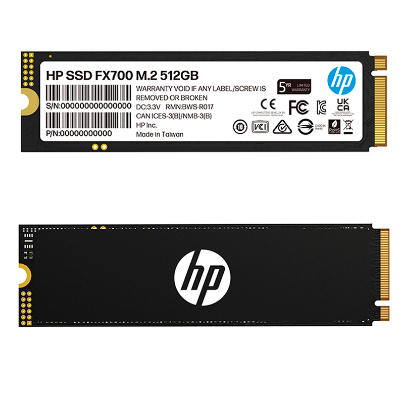 Imagen: Unidad en estado solido HP FX700 M.2 2280 512GB PCIe Gen4 x4 NVMe 2.0