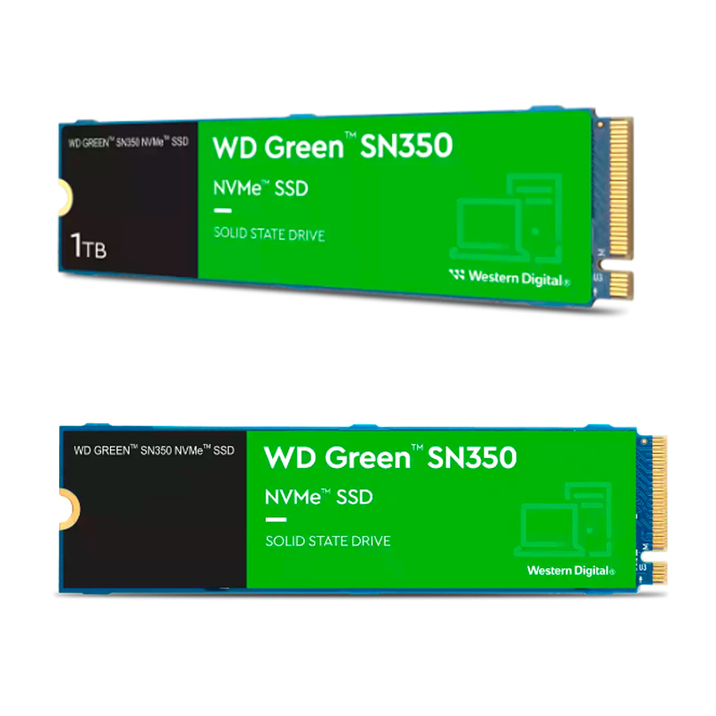 Imagen: Unidad de estado solido WD Green SN350 NVMe 1TB M.2 2280, PCIe Gen3 x4 NVMe v1.3