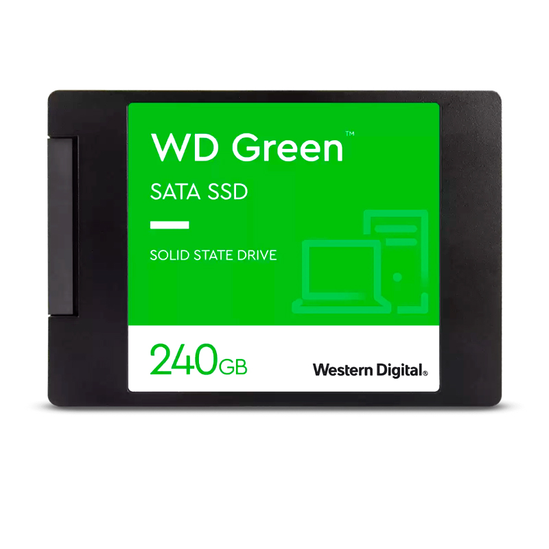 Imagen: Unidad de estado solido Western Digital Green, WDS240G3G0A, 240GB, SATA 6Gb/s, 2.5", 7mm.
