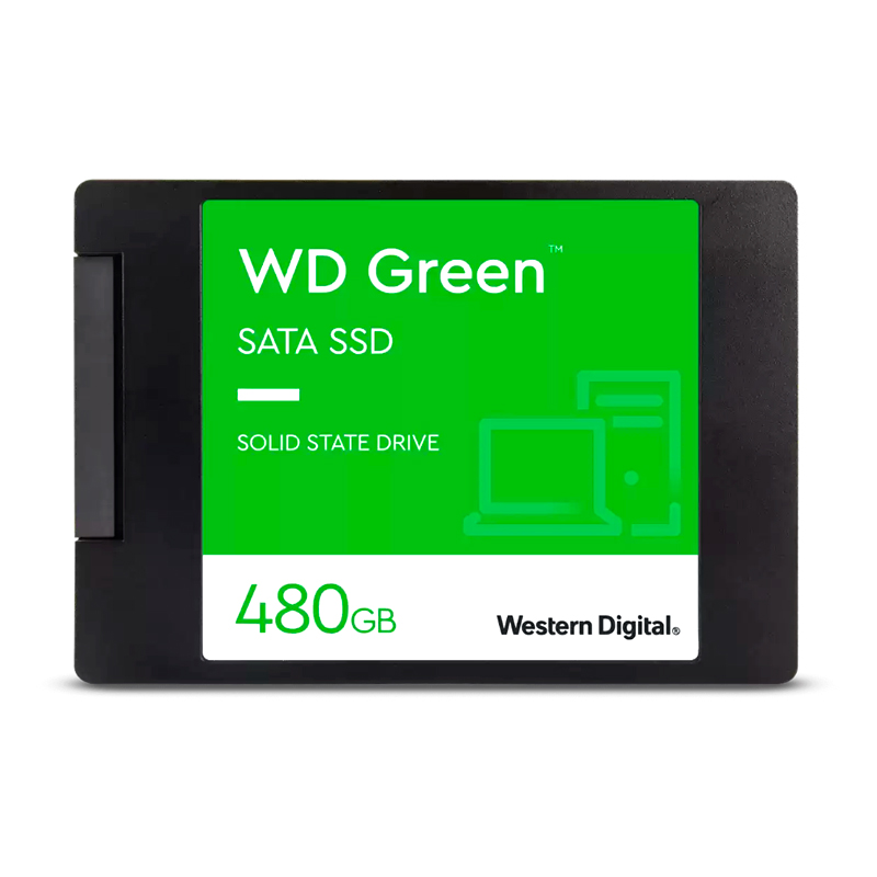Imagen: Unidad de estado solido Western Digital Green, WDS480G3G0A, 480GB, SATA 6Gb/s, 2.5", 7mm.