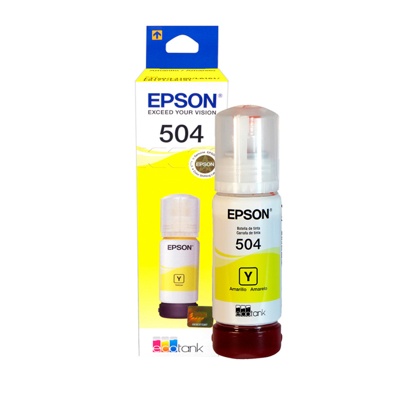 Imagen: Botella de tinta EPSON T504420-AL, color amarillo, contenido 70ml.