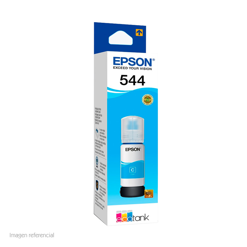 Imagen: Botella de tinta EPSON T544220-AL, color Cian, contenido 65ml.