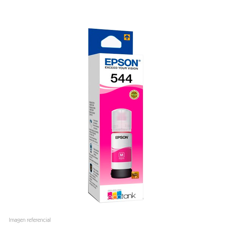 Imagen: Botella de tinta EPSON T544320-AL, color magenta, contenido 65ml.