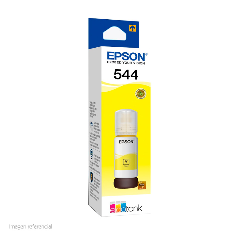 Imagen: Botella de tinta EPSON T544420-AL, color Amarillo, contenido 65ml.