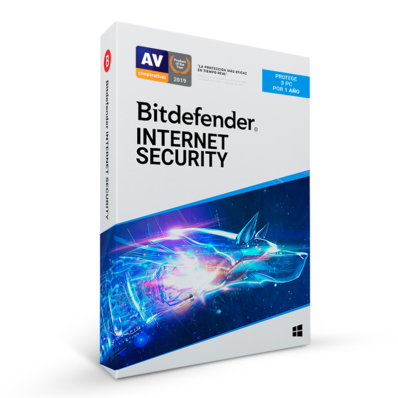 Imagen: Software Bitdefender Internet Security, Licencia para 3 PCs, 12 Meses + 3 Gratis.