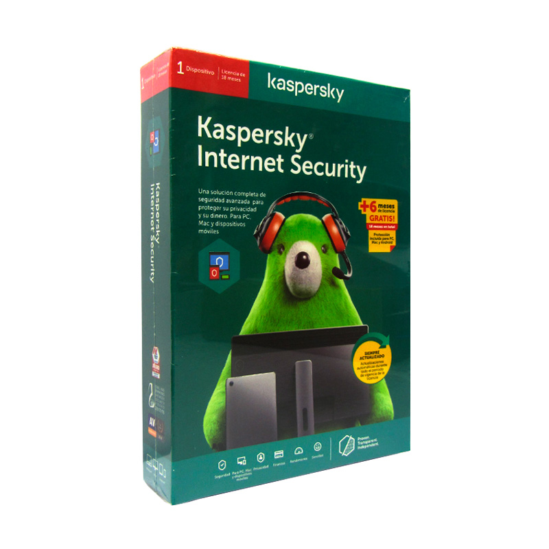 Imagen: Software Kaspersky Internet Security 1 PC, Licencia 1 ao + 6 meses, Presentacin en caja.