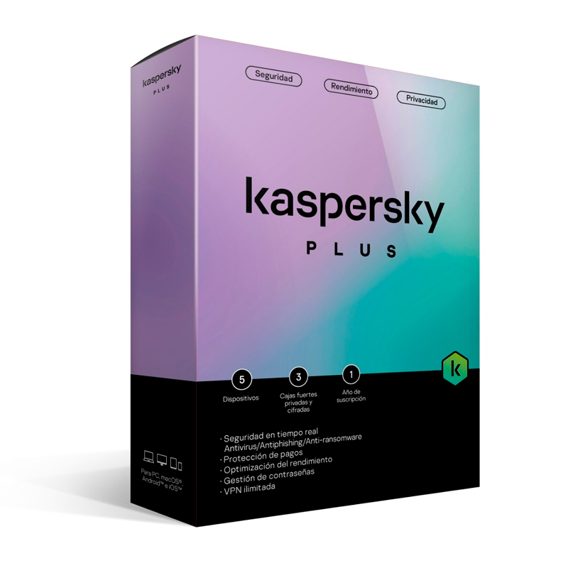 Imagen: Kaspersky Plus Edition, para unos 5 dispositivos, Licencia de 1 ao