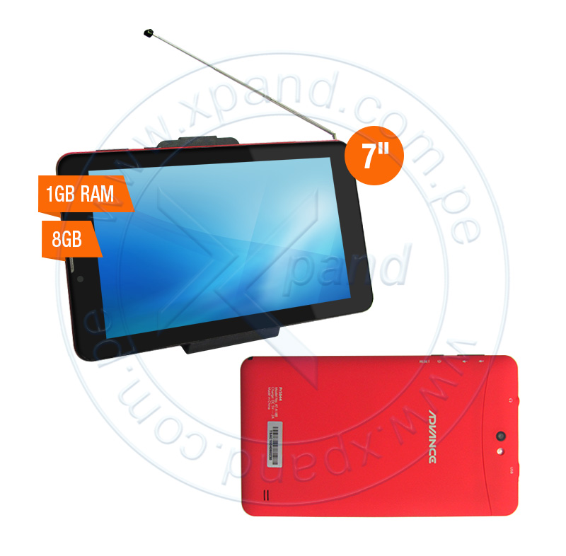 Imagen: Tablet Advance Prime PR6144, 7" 1024x600, Android 4.4, 3G, Dual SIM, 8GB, 1GB, DTV.
