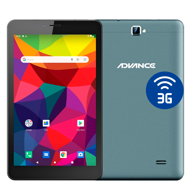 Imagen: Tablet Advance Intro SP7246, 8" IPS 1200x800, Android 9 Go, 3G, Dual SIM, 16GB, RAM 1GB.