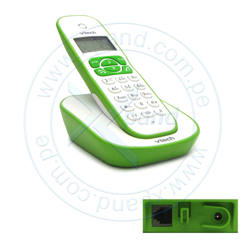 Imagen: Telfono digital inalmbrico Vtech VT220V, 2.4 GHz, Altavoz, pantalla iluminada.