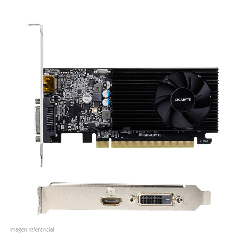 Imagen: Tarjeta de video Gigabyte Nvidia GeForce GT 1030, 2GB DDR4 64-bit, Low ProFile.