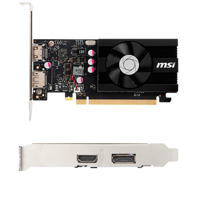 Imagen: Tarjeta de video MSI GeForce GT 1030 4GD4 LP OC, 4GB DDR4, PCIe Gen 3.0 x16 (Utiliza x4)