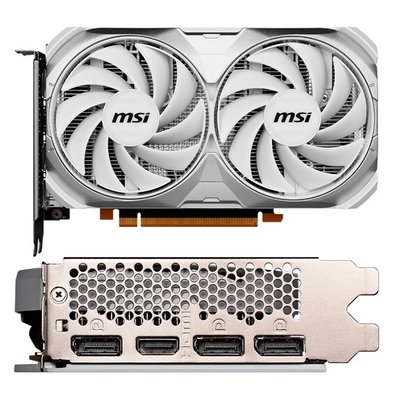 Imagen: Tarjeta de video MSI GeForce RTX 4060 VENTUS 2X WHITE 8G OC, 8GB GDDR6, PCIe Gen 4.0 x8