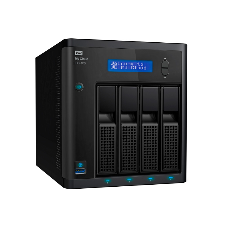 Unidad de almacenamiento en red Western Digital My Cloud EX4100 24TB 4 bahias LAN.