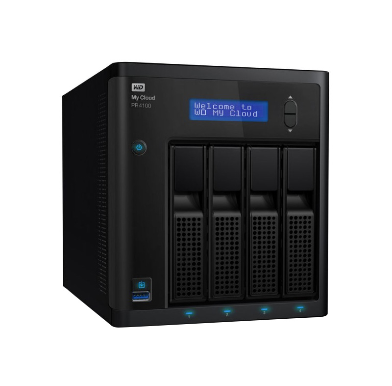 Unidad de almacenamiento en red Western Digital My Cloud PR4100 24TB 4 bahias GbE.