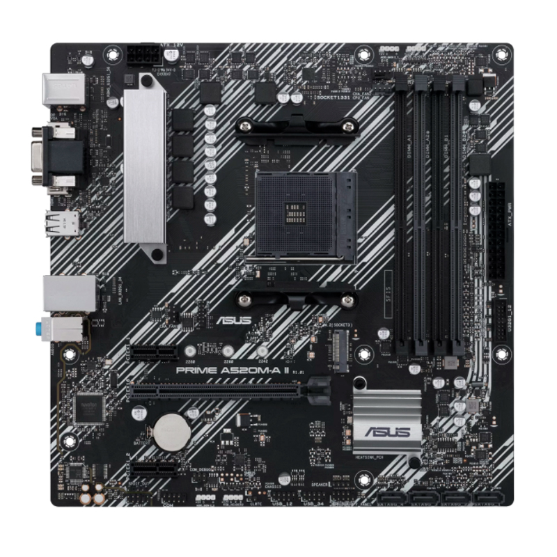 Motherboard ASUS PRIME A520M-A II/CSM Chipset AMD A520 Socket AMD AM4 mATX
