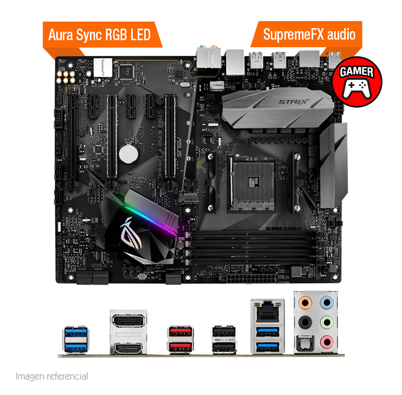 Motherboard Asus ROG Strix B350-F Gaming, AM4, AMD B350, DDR4, SATA 6.0 ...