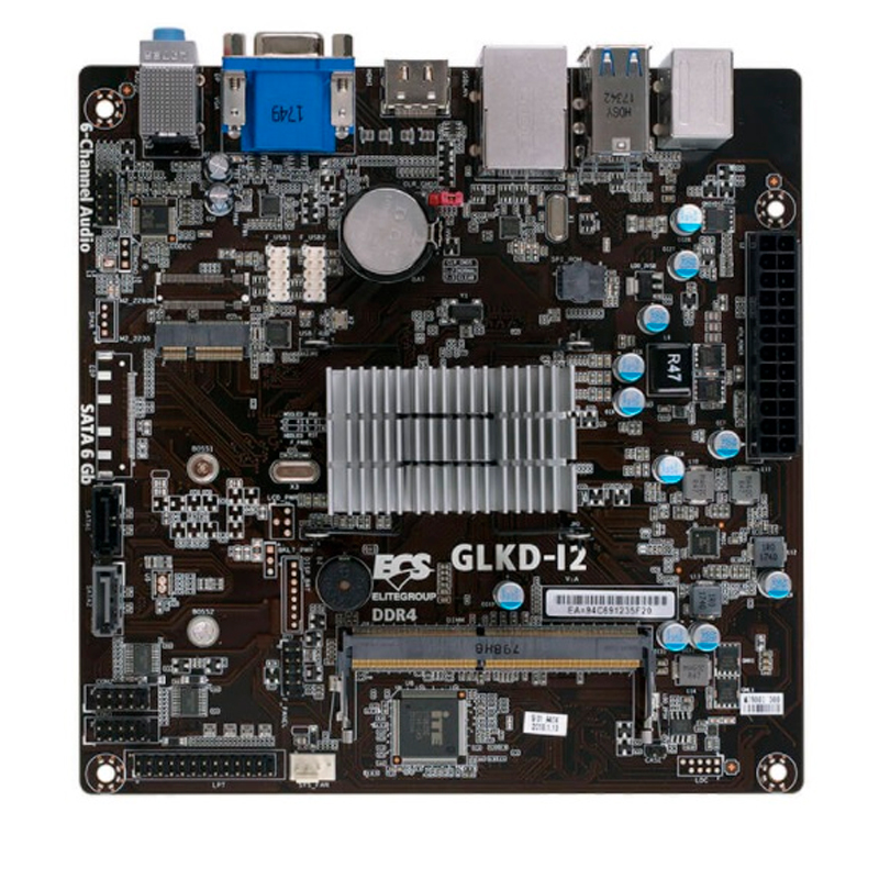 Motherboard ECS Glkd-i2 Con procesador Integrado Celeron N4020 1.10 / 2.80 GHz DDR4 SODIMM