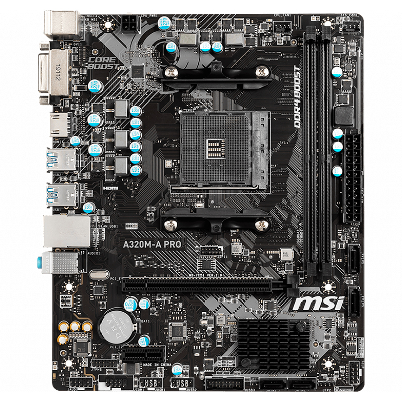 MSI A320M-A Chipset AMD 320, Socket AMD AM4, mATX