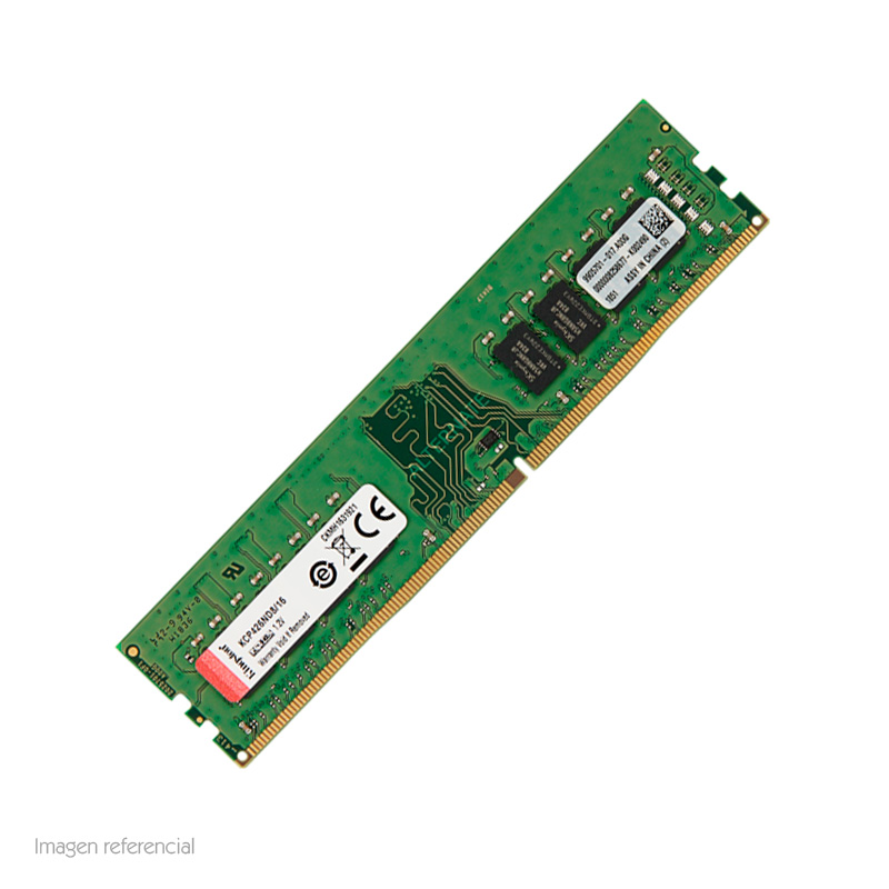MEMORIA RAM KINGSTON, 16GB, DDR4, 2666 MHZ, PC4-21300, DIMM, CL-19, 1.2V P/N: KCP426ND8/16