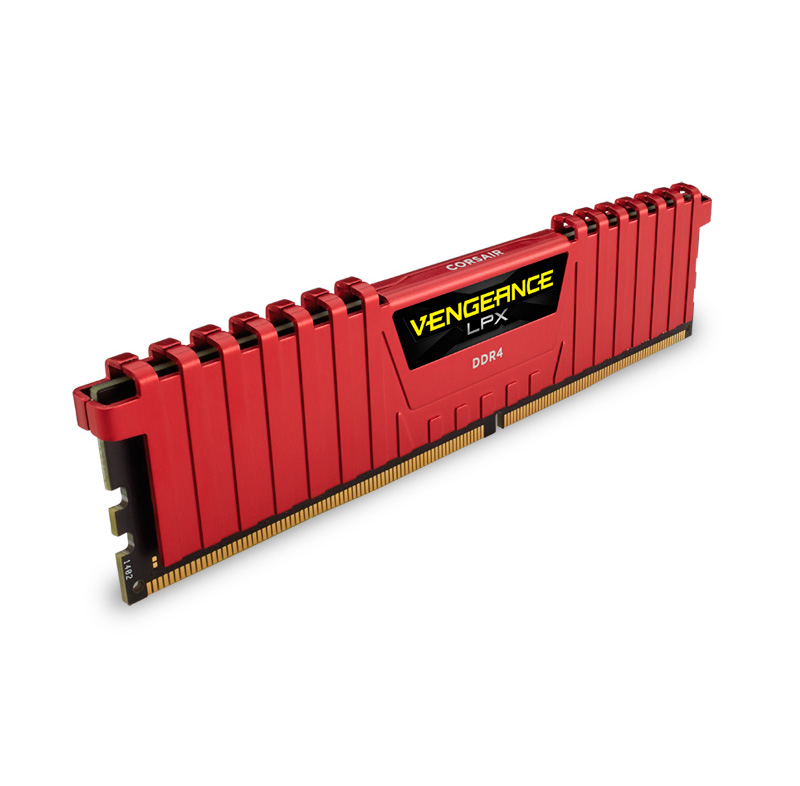 MEMORIA RAM CORSAIR VENGEANCE LPX, 8GB, DDR4, 2666 MHZ, PC4-21300, CL-16, 1.2V ROJO - P/N: CMK8GX4M1A2666C16R