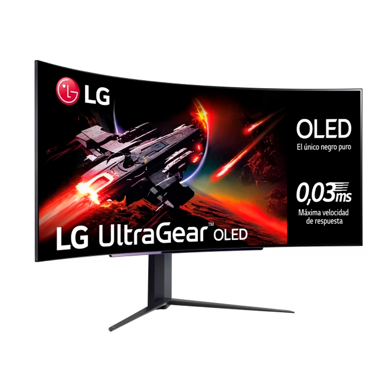 Monitor Gaming LG 44.5 UltraGear 45GR95QE-B Curva (800R) (3440x1400) Panel OLED