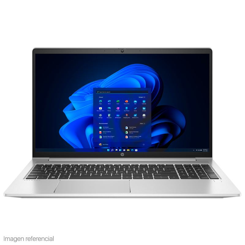 Laptop HP ProBook 450 G9: Procesador Intel Core i5 1235U (hasta 4.40 GHz),  Memoria de 8GB DDR4, SSD de 512GB, Pantalla de 15.6 LED, Video Iris Xe  Graphics, S.O. Windows 11 Pro (64 Bits)