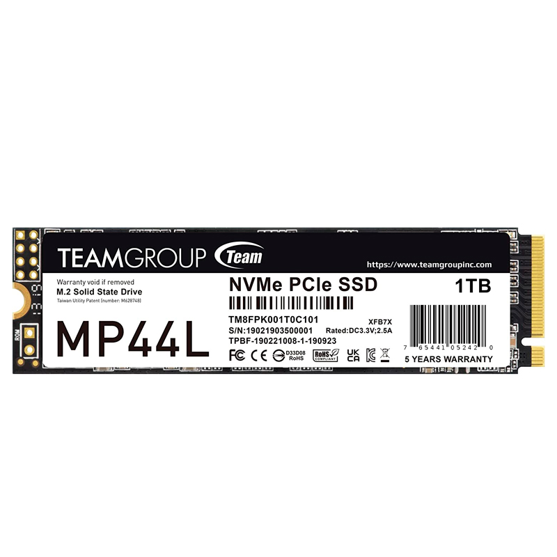 Unidad de estado solido TEAMGROUP MP44L 1TB M.2 PCI-E 4.0 x4 con NVMe 1.4