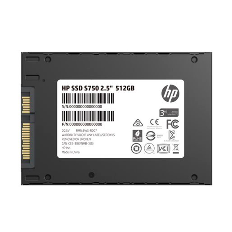 Unidad de Estado Solido HP S750, 512GB, SATA III 6.0 Gb/s, 2.5