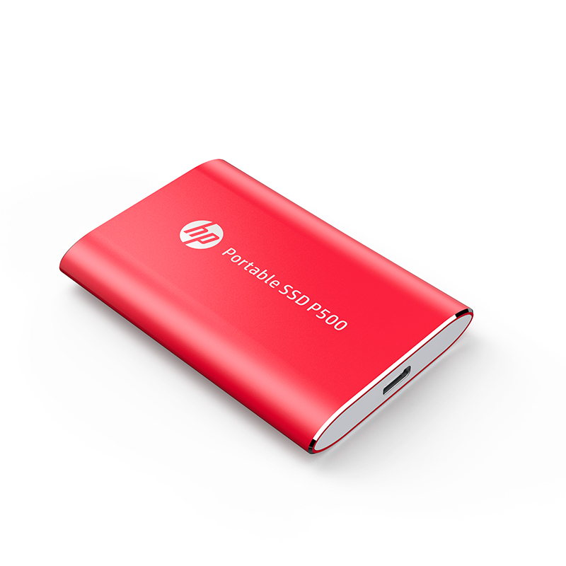 Unidad de Estado Solido Externo (SSD) Portatil HP P500, 1TB, USB-C 3.2 Gen  1, Color Rojo